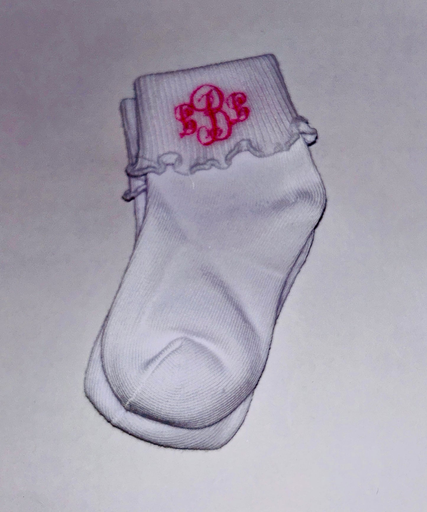 Classic Three Letter Monogrammed Children's Socks