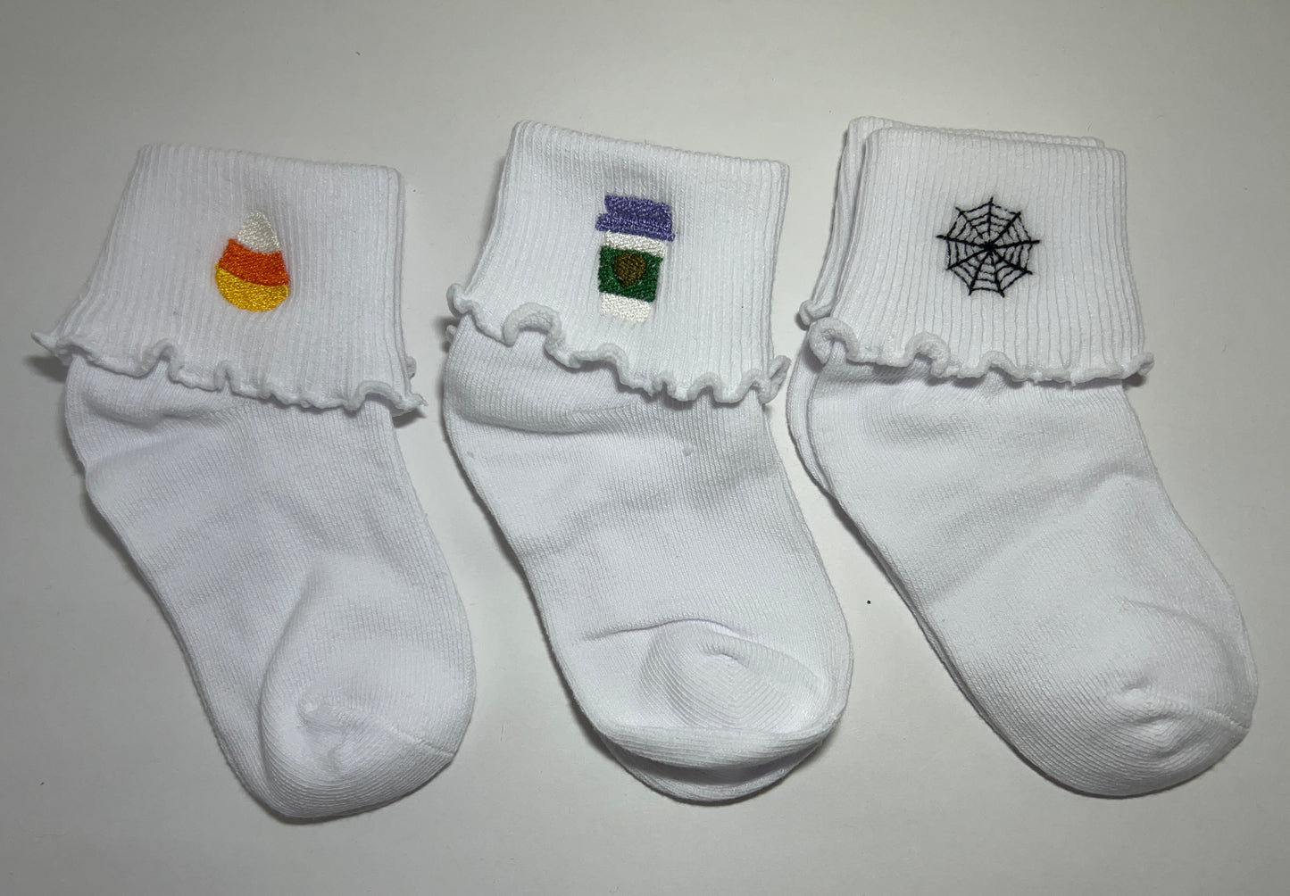 Step in to Fall Embroidered Socks