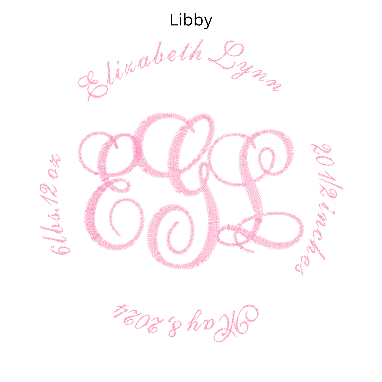 Birth Announcement Embroidered Heirloom Quilt
