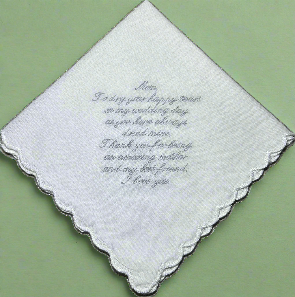 Mother of the Bride Wedding Day Handkerchief