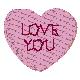 Valentine Conversation Hearts Embroidered Socks