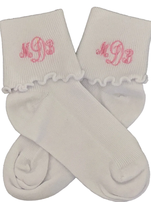 Classic Three Letter Monogrammed Children's Socks