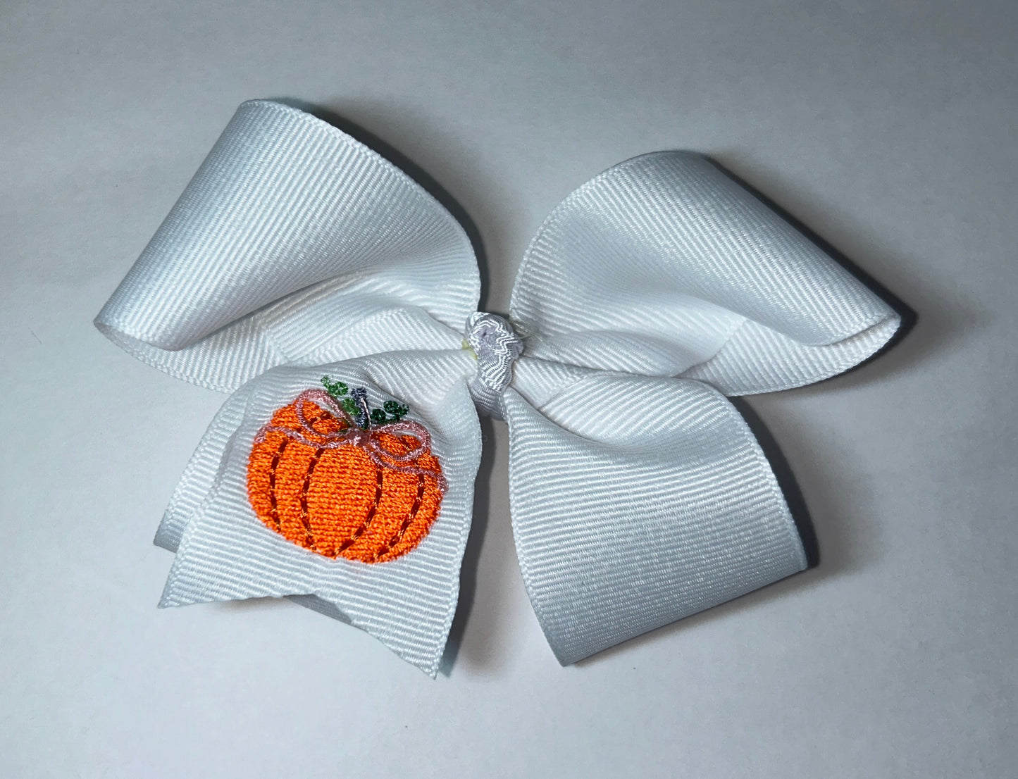 Step in to Fall Embroidered Hair Bow