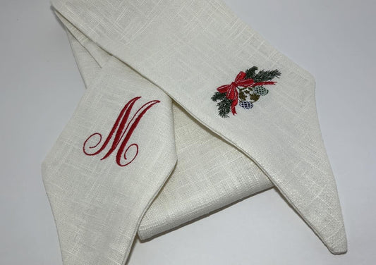 Biltmore Christmas Wreath Sash with option to add monogram