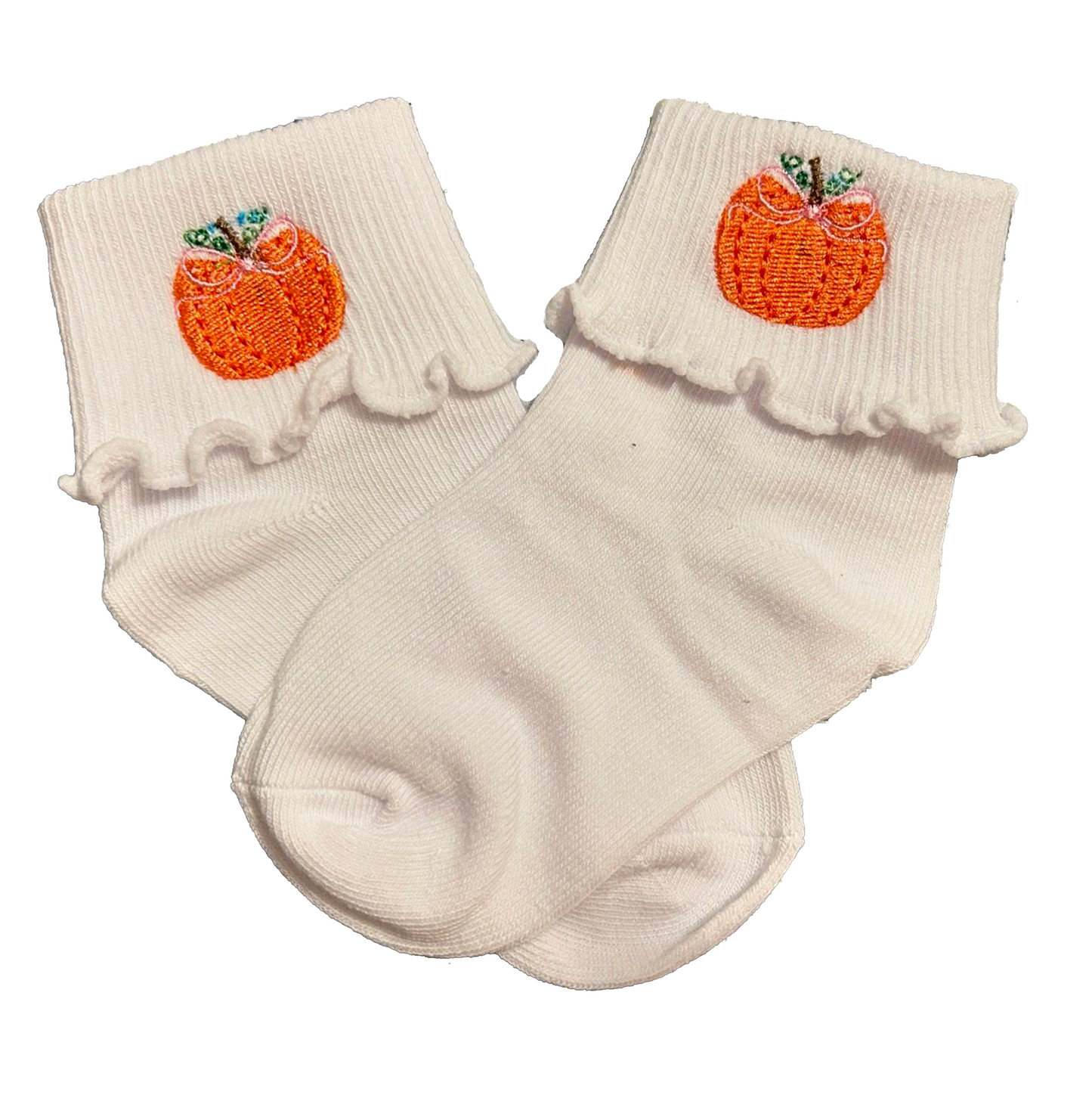 Step in to Fall Embroidered Socks