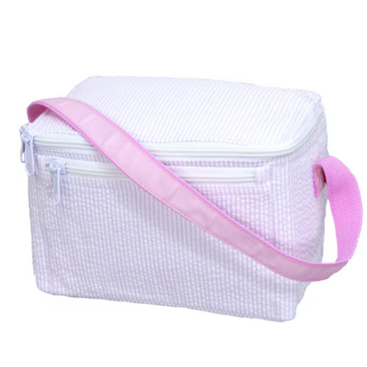 Mint - Pink Seersucker Lunch Box